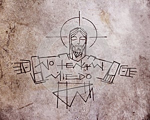 Jesus Christ and phrase photo