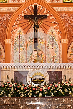 Jesus Christ in The Roman Catholic Church at Chanthaburi Province, Thailand. (The Cathedral of the Immaculate Conception)