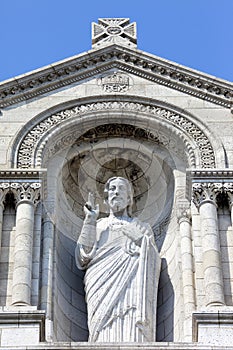 Jesus Christ Sculpture at the Basilique du Sacre Coeur in Paris