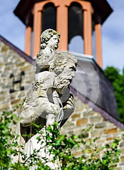 Jesus Christ sculpture composition near the church