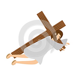 jesus christ second fall via crucis station