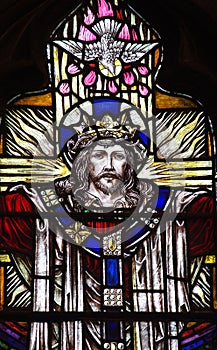 Jesus Christ in stained glass