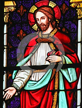 Jesus Christ - Stained Glass in Mechelen Cathedral