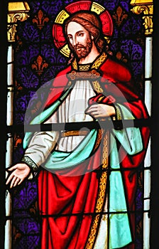 Jesus Christ - Stained Glass in Mechelen Cathedral