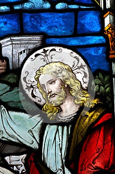 Jesus Christ in stained glass