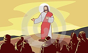 Jesus Christ vector illustration scene