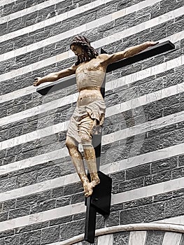 Jesus in the church of San Giovanni Battista, Mogno, Switzerland photo