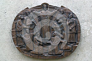 Jesus Commissions His Disciples on a Mountain, Way of Light by Giovanni Dragoni, San Callisto Catacombs in Rome