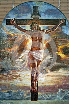 Jesus on the cross Art exhibit