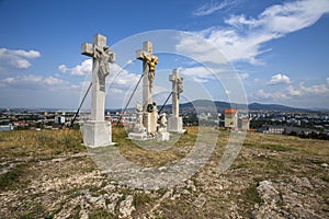 Jesus Cross on Calvary in Nitra- Slovakia