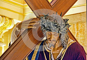 Jesus with cross. Crucifixion
