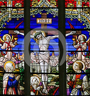 Jesus on the Cross - Stained Glass