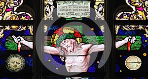 Jesus on the Cross - Stained Glass