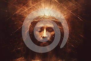 Jesus with a crown of thorns