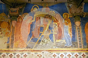 Jesus crucifixion, descent from the cross, Siena, Italy