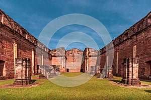 Jesus de Taverangue, Paraguay - Inside the Former Church of the Jesuit Mission Ruins at Jesus de Taverangue UNESCO World Heritage