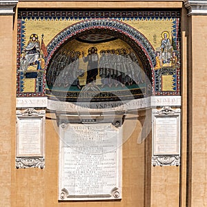 Jesus Disciples Mosaic Triclinium Leoninum Outside Saint John Lateran church, Rome, Italy