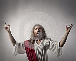 Jesus doing a sermon photo