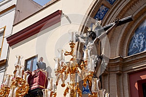 Jesus expiring on the cross, holy week in Seville, Brotherhood of El Puppy