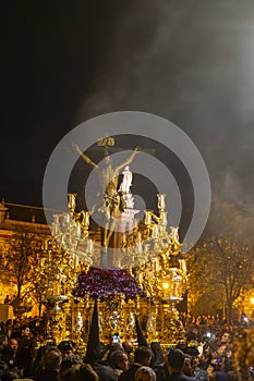 Jesus expiring on the cross, holy week in Seville, Brotherhood of El Puppy