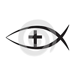 Jesus Fish, Christian Ichthys Fish symbol icon