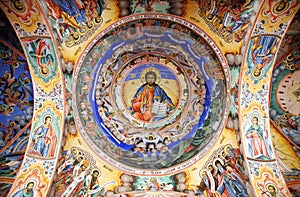 Jesus fresco Rila Monastery