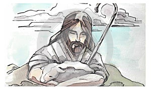 Jesus Goos Shepherd illustration