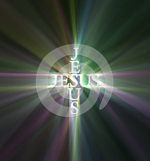 Jesus light cross light flare