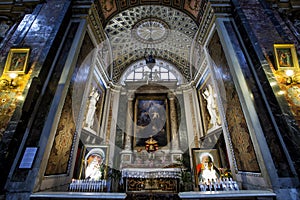 Jesus and Mary Church, Chapel of the Holy Family, G. Brandi, 1660. Rome, Italy.