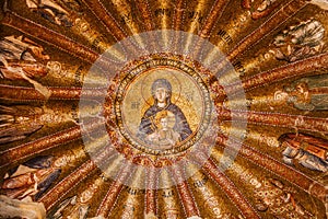 Jesus and Mary Mosaic in Chora Church photo