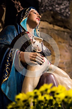 Jesus and Mary suffering photo