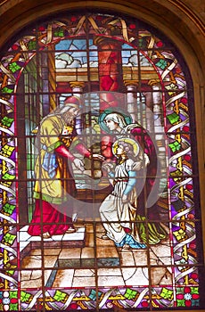 Jesus Mary Temple Stained Glass San Francisco el Grande Madrid