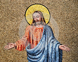 Jesus mosaic photo