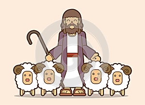 Jesus is my shepherd graphic vector