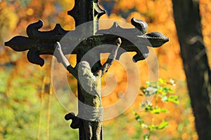 Jesus on the old village Cemetery, Czech Republic