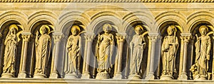 Jesus Peter Statues Cathedral Saint Mary Mejor Outside Marseille France photo