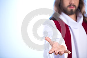 Jesus reaching out his hand