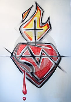 Jesus Sacred Heart illustration