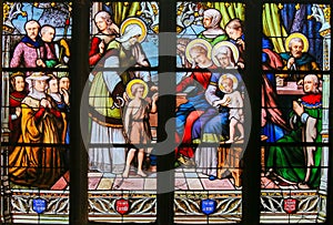 Jesus and Saint John as a Child - Stained Glass