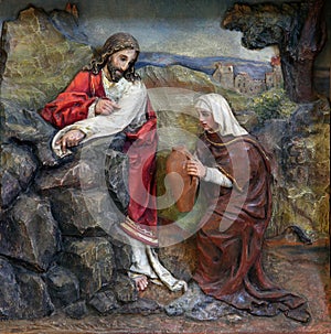 Jesus and the Samaritan woman photo