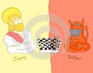 Jesus And Satan Board of Game