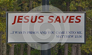 Jesus Saves Sign, He is the Lord and Savior of the World, Georgia