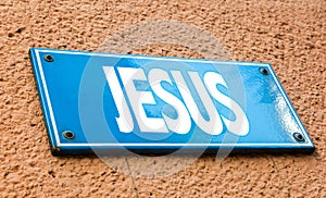 Jesus sign in a conceptual image