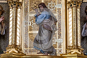 Jesus standing at the door and knocking photo