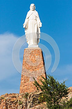 Jesus statue in holy city