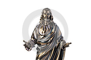 Jesus statue on white