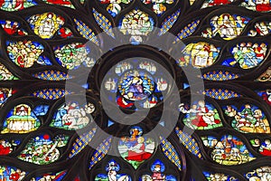 Jesus Sword Rose Window Stained Glass Sainte Chapelle Paris France