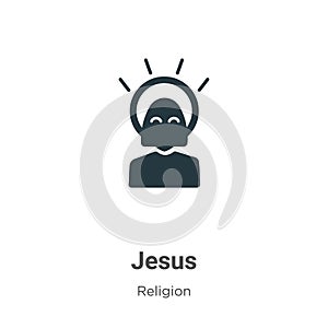 Jesus vector icon on white background. Flat vector jesus icon symbol sign from modern religion collection for mobile concept and