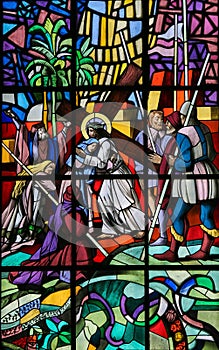 Jesus on the Via Dolorosa - Stained Glass