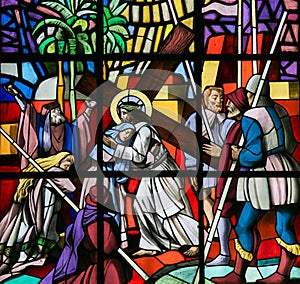 Jesus on the Via Dolorosa - Stained Glass